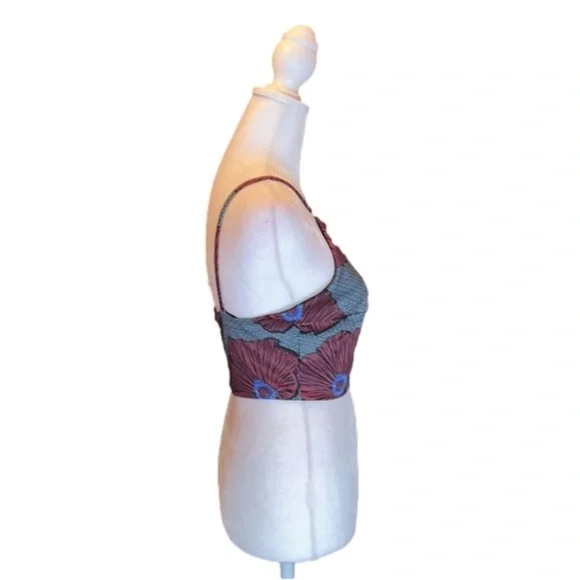 TOPSHOP Floral Crop Halter Top Size 4 - Picture 5 of 8